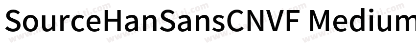 SourceHanSansCNVF Medium字体转换